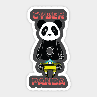 Cyber Panda: A High-Tech Creation Sticker